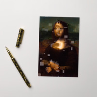 Glitchy Mona Postcard - Thumbnail 2