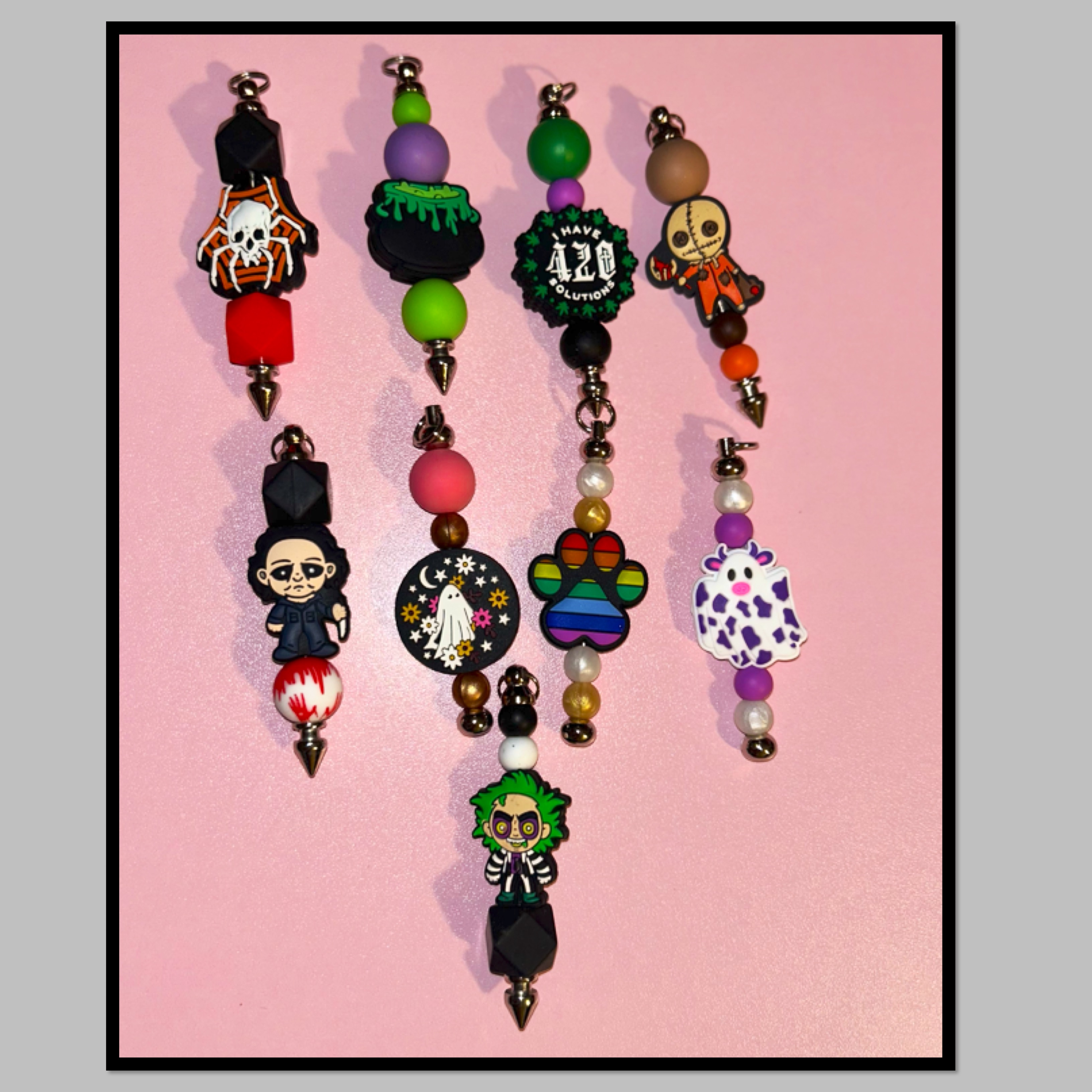 Silicone bead keychain sold by Lynxie's Adult Boutique on Storenvy