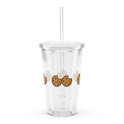 Clear plastic tumbler