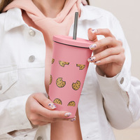 Insulated tumbler with a straw - Thumbnail 3