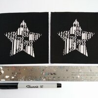 Barcodes Star Cyberpunk Sew-on Patches - Thumbnail 1