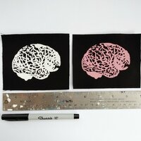 Brain Horror Punk Sew-on Patches - Thumbnail 1