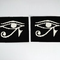 Pixelated Eye of Horus Cyberpunk Sew-on Patches - Thumbnail 4