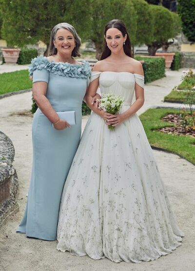 Simple Light Blue Mother Of The Bride/Groom Dresses Lace Evening Gowns Wedding Guest Dress