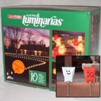 Halloween Electric Luminary Sets By Lightstyle - Outdoor Luminaria - ghost, pumpkin, bat, or combo - Thumbnail 1