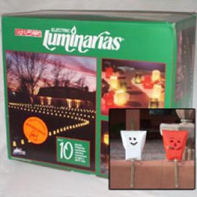 Halloween electric luminary sets by lightstyle - outdoor luminaria - ghost, pumpkin, bat, or combo