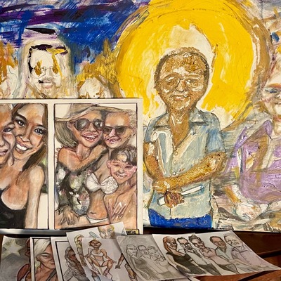 2 paintings and 7 art journal entries 