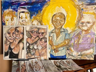 2 paintings and 7 art journal entries 