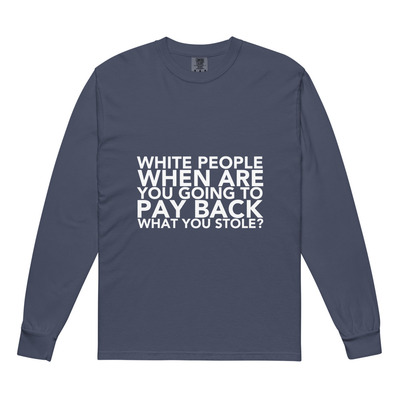 White people garment-dyed heavyweight long-sleeve shirt