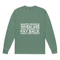 WHITE PEOPLE Garment-dyed heavyweight long-sleeve shirt - Thumbnail 6