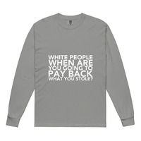 WHITE PEOPLE Garment-dyed heavyweight long-sleeve shirt - Thumbnail 8
