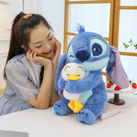 Stitch Hugging Duck Plush Toy - Thumbnail 3