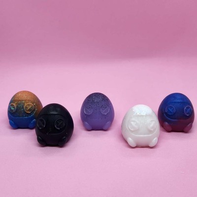 Behbes firm squishy (purple/black glitter)