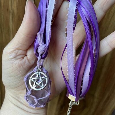 🔮crystal gemstone amulet necklaces🔮 - Thumbnail 3