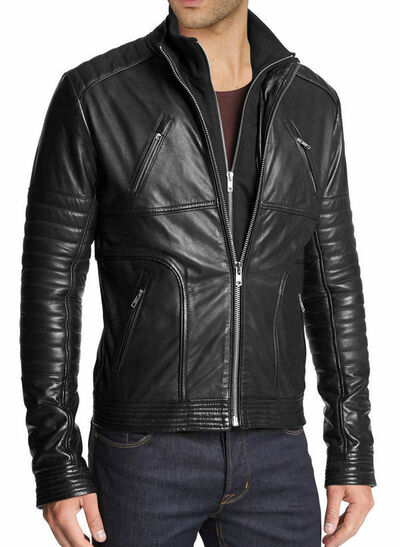 Handmade men's fashion biker leather jacket, Men Hollywood style leather jacket