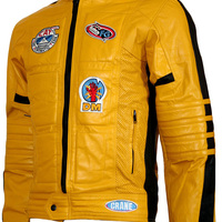 Kill Bill Movie Men Biker Celebrities Leather Jacket - Thumbnail 1