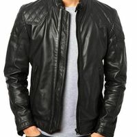 Men’s Zipper Leather Jacket Genuine Real Lambskin Leather Jacket - Thumbnail 4