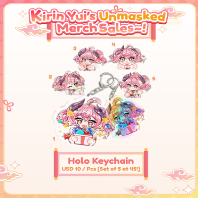 Kirin yui holographic keychains