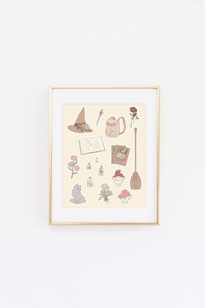 Garden Witch Supplies Collage Print