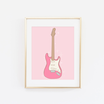 Electric guitar print (color options)