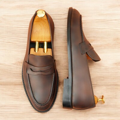 Men's high quality loafers soft moccasins,spring autumn genuine business office dress leather shoes.