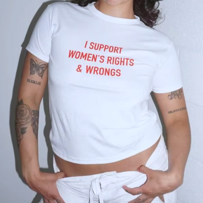 I support women's rights & wrongs tee - Thumbnail 1
