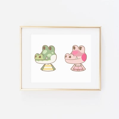 Gator friends collage print