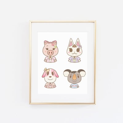 Wish me mell friends collage print