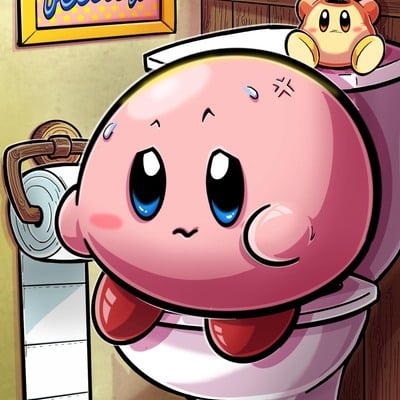 Kirby bathroom print 