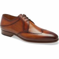 New Handmade Men's Plaka Perforated Wingtip Derby Shoes - Thumbnail 4