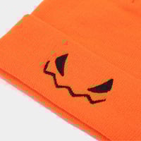 Halloween Pumpkin Devil Embroidery Knitted Hat Beanie Hat UNISEX - Thumbnail 5