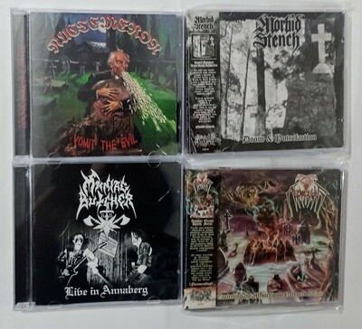 NUCTEMERON, MORBID STENCH, MANÍAC BUTCHER and NECROCCULTUS Cds