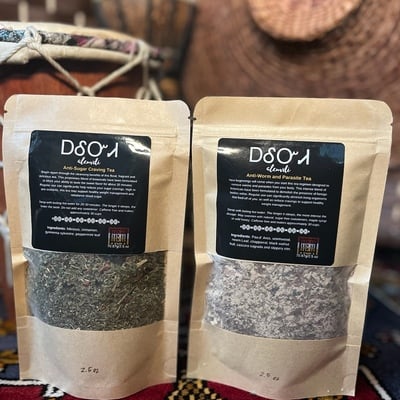 Parasite cleanse bundle - anti-worm & parasite tea with anti-sugar craving tea