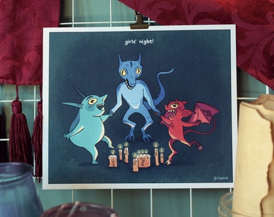 "Girls' Night!" print