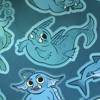 Merfolk Goblin Sticker Sheet - Thumbnail 2