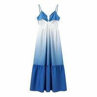 Lightweight and mature gradient long suspender dress - Thumbnail 2