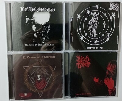 BEHEMOTH,BLACK ABYSS, CONDENADOS, BLOOD TYRANT Cds