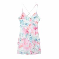 Tiered embellished print mini dress - Thumbnail 2