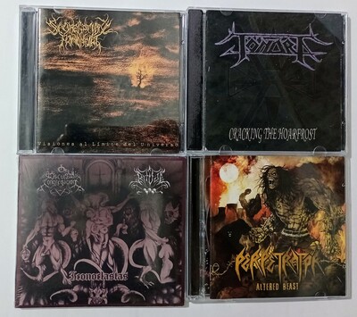 SEGREGACIÓN  PRIMORDIAL, TONDRA NORDIC MIST, OSCURA CONGREGACION, PERPETRATOR Cds