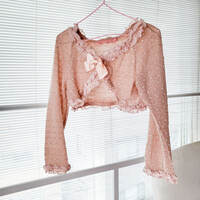 BODYLINE Pink Dotted Dolly Cardigan - Thumbnail 4