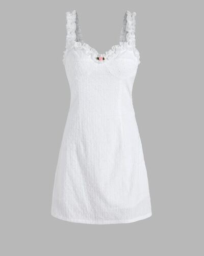 Dollette White Rose Dress