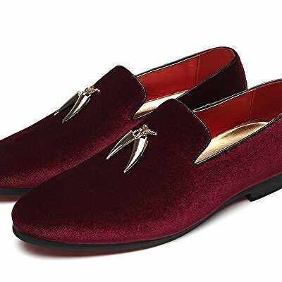 Rounded toe handmade maroon color moccasin loafer slip ons suede leather shoes