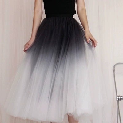 Black and white sequined tulle midi skirt outfit women sparkly midi tulle skirt wedding outfit party skirt plus size custom