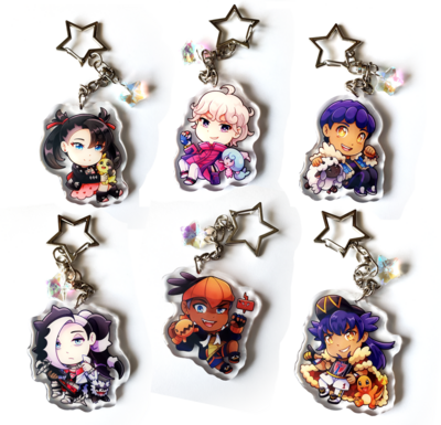 Sword & Shield Trainers 6 Keychain Set