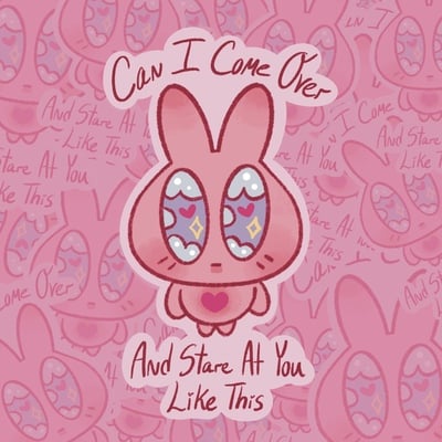 Can i stare bwee bunny sticker
