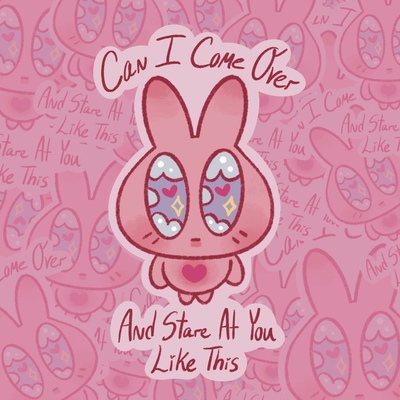 Can I Stare Bwee Bunny Sticker