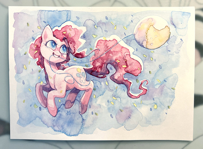 Pinkie pie original watercolour art