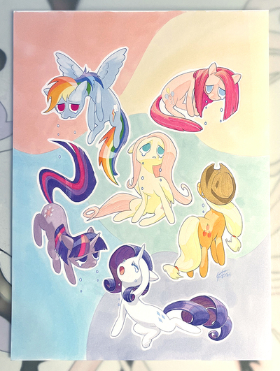 Mlp: crying is magic original marker art