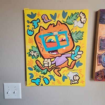 Alleycat yellow (acrylic) 16x20