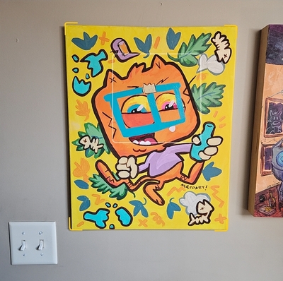 ALLEYCAT YELLOW (acrylic) 16x20